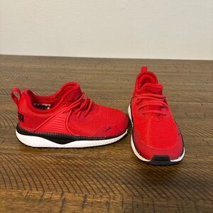 Puma Red Mesh Sneaker (Toddler)